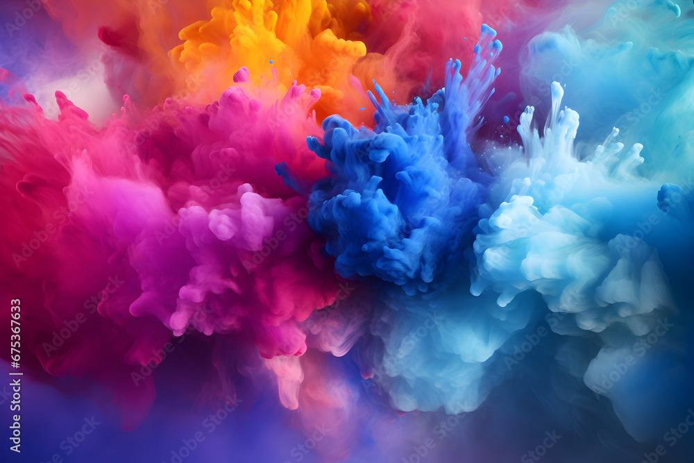 Obraz premium Holi colors, colorful powder explosion