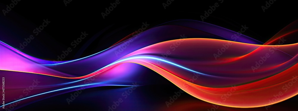 3d Abstract neon wallpaper Glowing lines over 3d Abstract neon wallpaper Glowing lines over