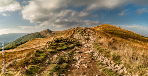 Fototapeta Naklejka Na Ścianę i Meble -  Polonina Wetlinska, Bieszczady mountain, Bieszczady National Park, Poland.