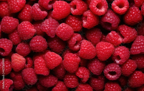 Raspberry close-up berry background