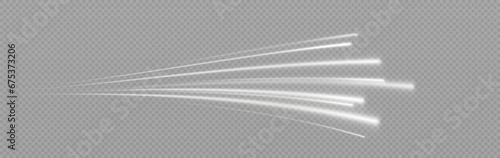  Speed Lines. Background of blue or white speed light lines. Dynamic lights on a dark background. Concept of high speed white speed lines. Vector png.