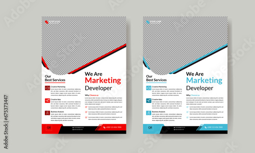 modern company promotional  flyer template design