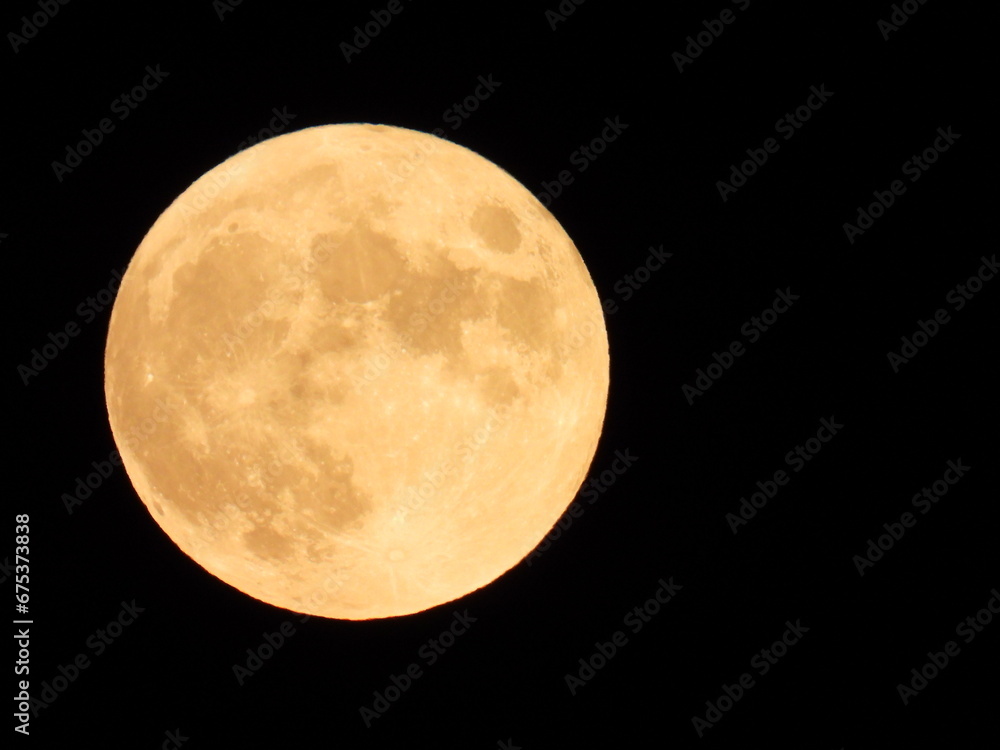 full moon in the night sky - obrazy, fototapety, plakaty 