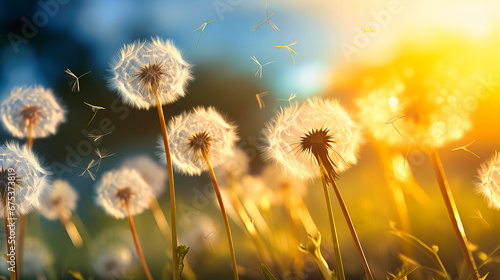 Ethereal dandelion seeds  Whispering wishes  Sunlit puffs with gentle breeze