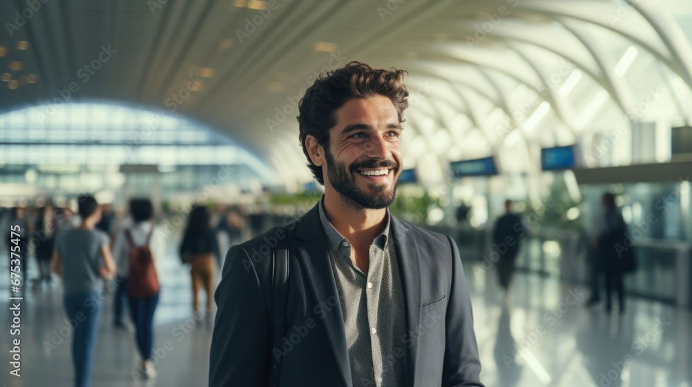 A man in a suit smiling at the camera A man in a suit smiling at the camera