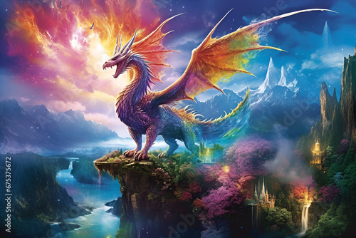 Dragon Fantasy Landscape Wallpaper © Jhandra