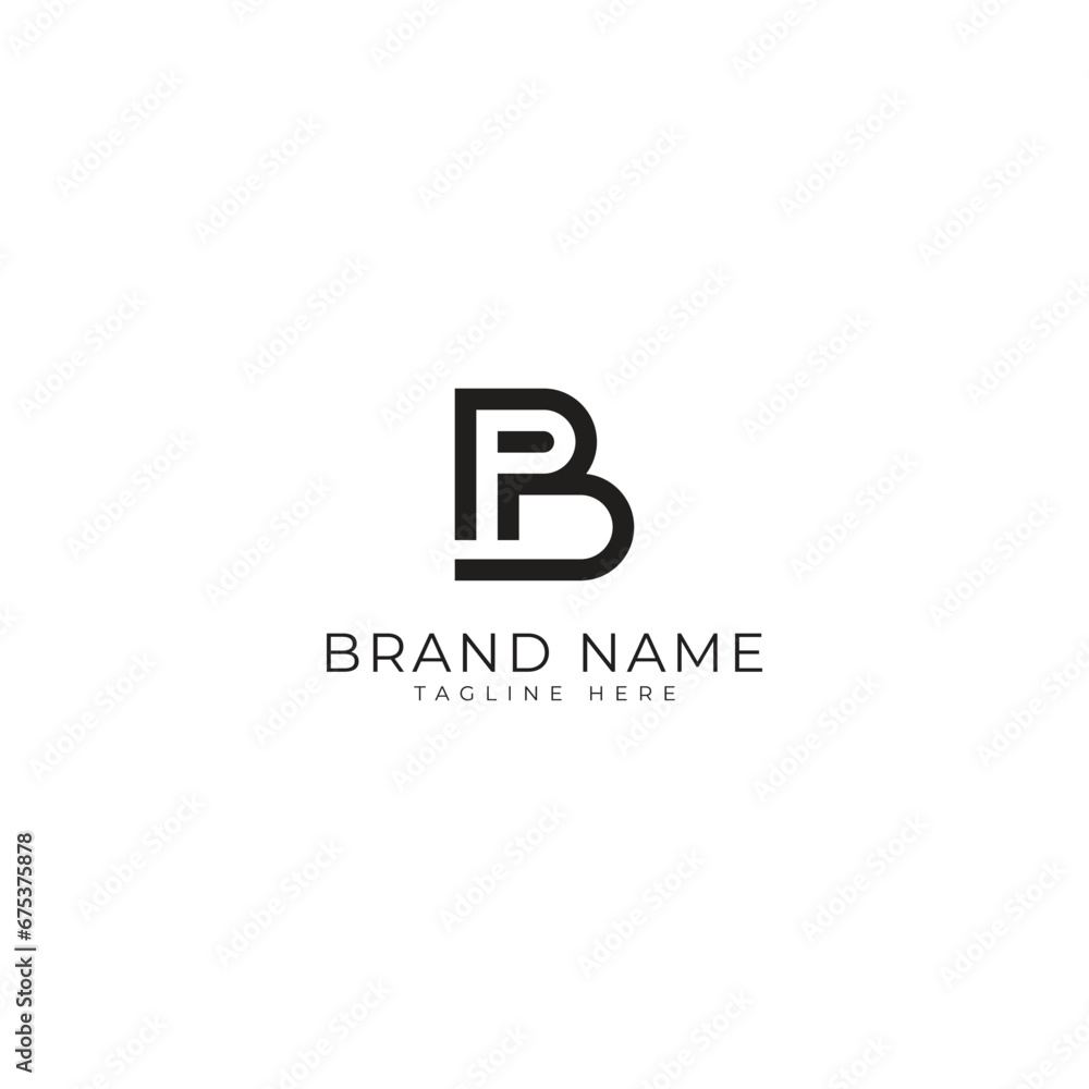 PB Letter Logo Design Icon Vector Template