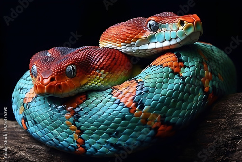 close up of a snake. 