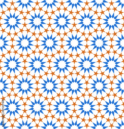 Seamless geometric pattern based on arabic ornament
