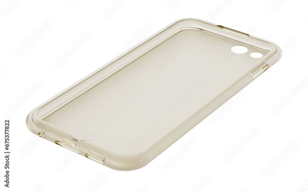 Silicone phone cover isolated on white background. 3D illustration Silicone phone cover isolated on white background. 3D illustration