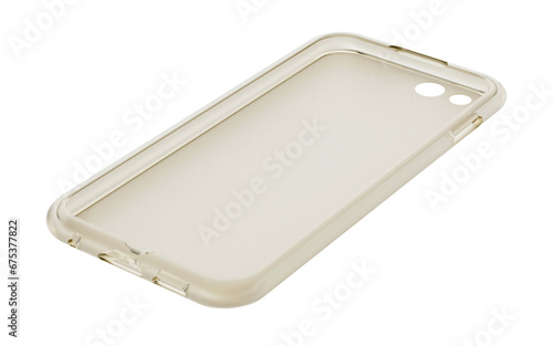 Silicone phone cover isolated on white background. 3D illustration