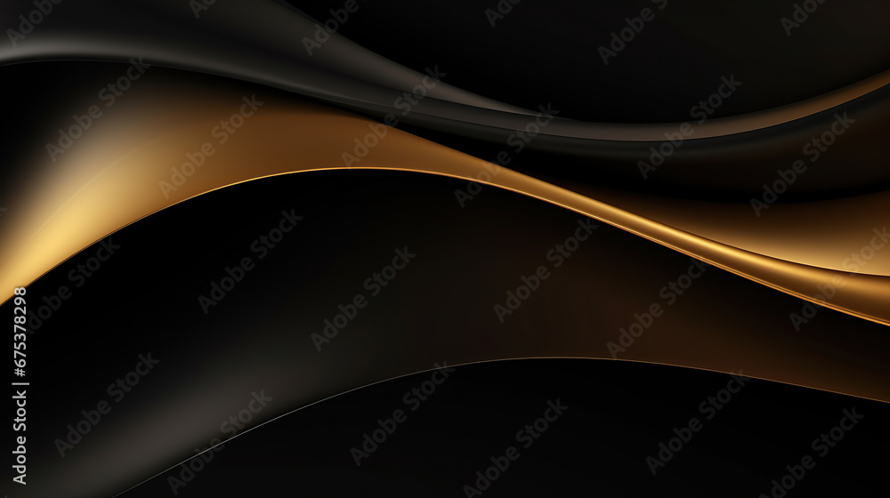 Luxury black color background. Elegant wallpaper in 3d style with gold ...