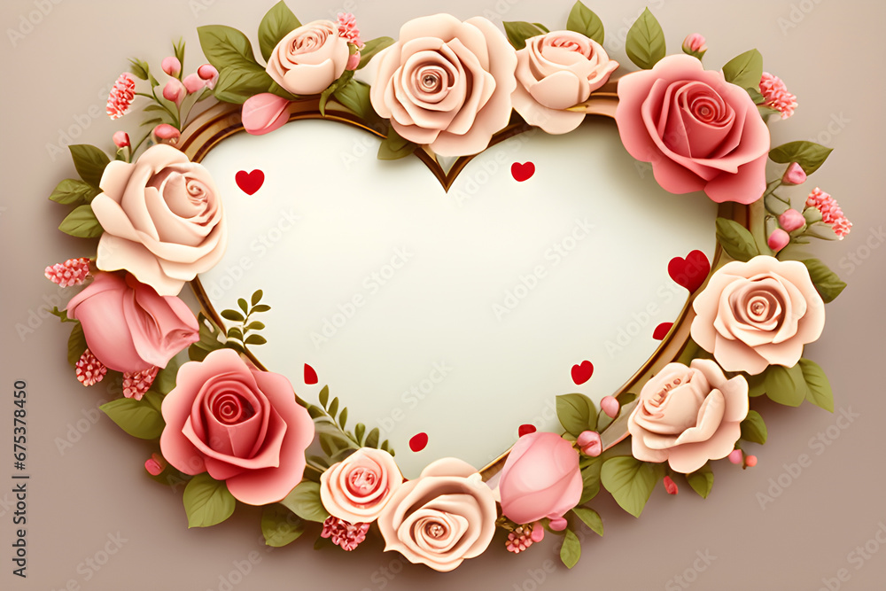 Vintage oil painting style Valentine's Day background image