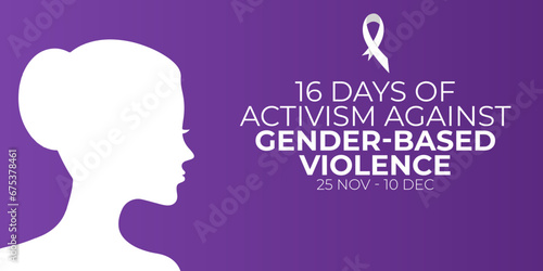 Concept of 16 Days of Activism against gender-based violence. Vector illustration design.