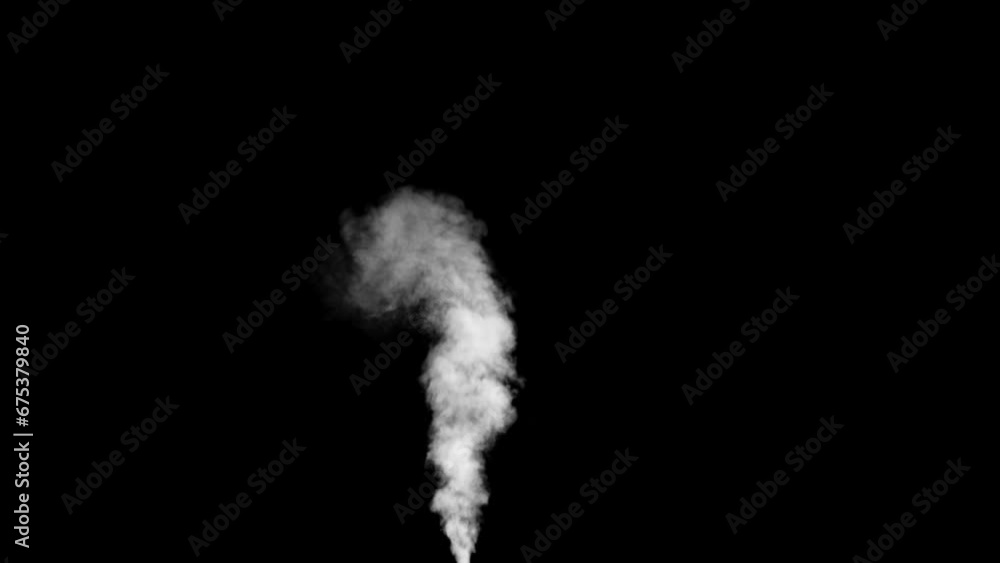 Abstract white smoke animation on a black background. Smoke, steam, explosion, fire, puff, steady vapors. Realistic smoke cloud from up and button with floating fog. Best for using in composition. Abstract white smoke animation on a black background. Smoke, steam, explosion, fire, puff, steady vapors. Realistic smoke cloud from up and button with floating fog. Best for using in composition.