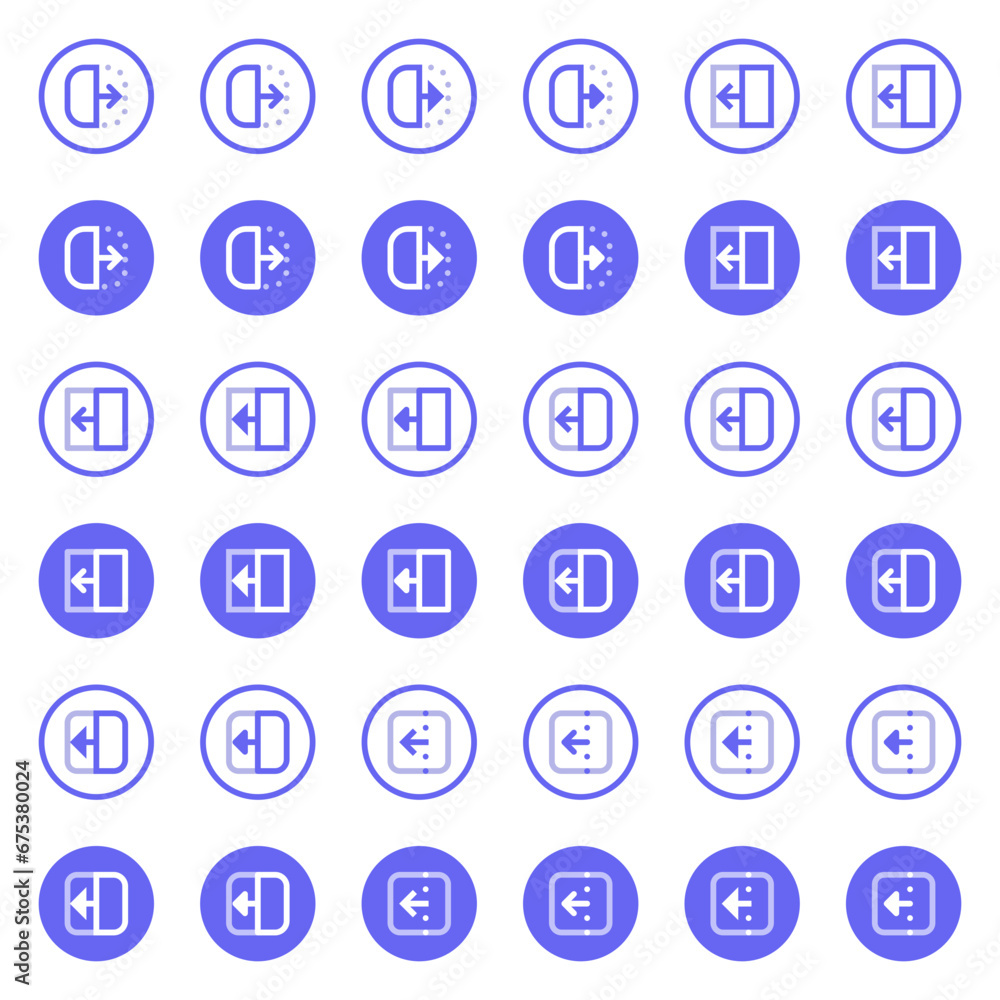 General arrow icons related to area expansion and reduction.
General arrow icons related to area expansion and reduction.