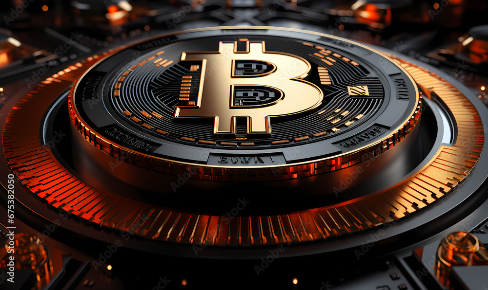 metallic bitcoin logo wallpaper