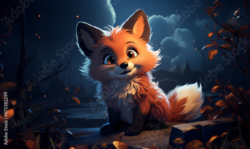 fox in the night