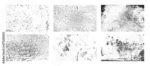 Wallpaper Mural Grunge texture effect set. Distressed overlay rough textured. Abstract vintage monochrome. Black isolated on white background. Graphic design halftone style concept for banner, flyer, etc Torontodigital.ca