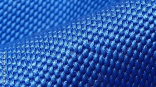 Blue football shirt with air mesh texture. Sportswear background