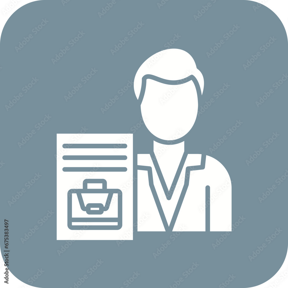 Employee Male Line Icon Employee Male Line Icon