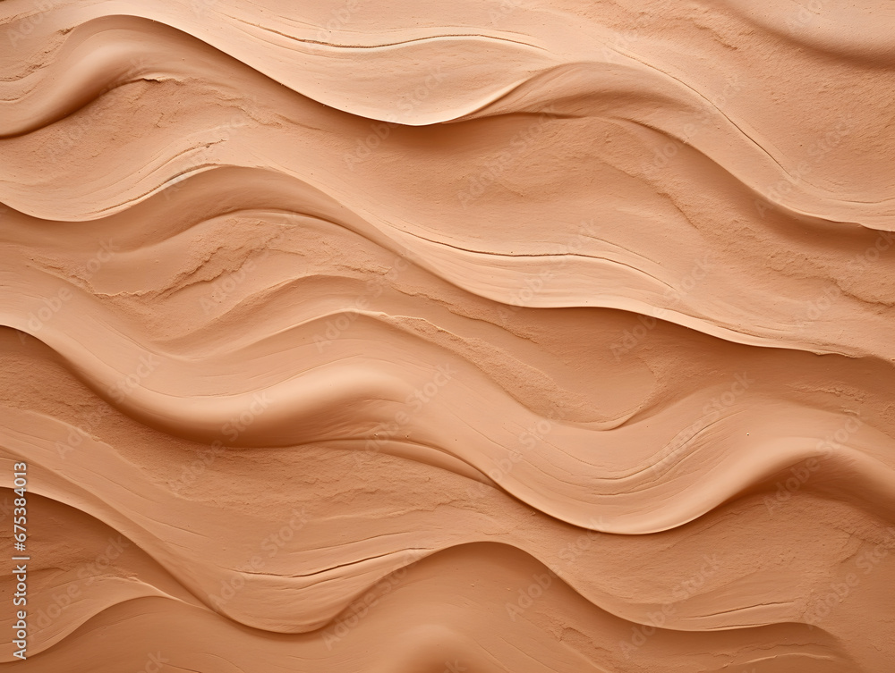 Abstract clay pattern in natural tones. Texture relief for creative background. Mocha mousse  2025 color