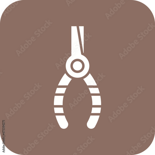 Needle Nose Pliers Line Icon