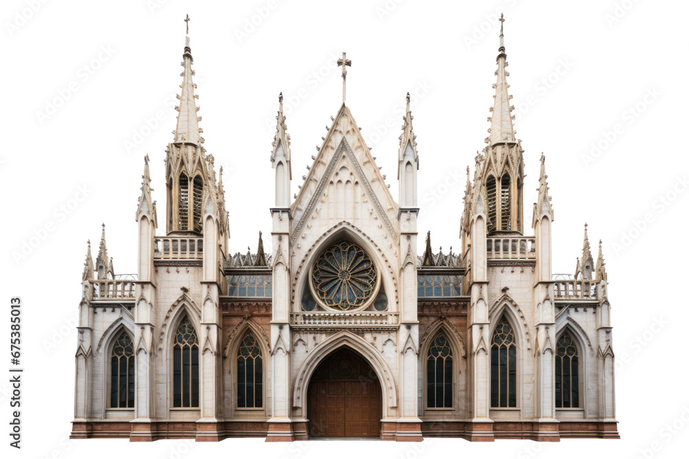 small light cathedral isolated on transparent background, png file