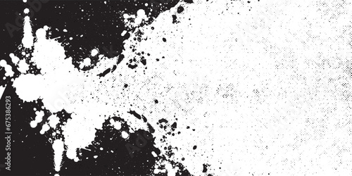 grunge Vector black and white grunge texture. Abstract background, old concrete wall. Overlay illustration over any design to create grungy vintage effect and depth. For posters, banners,