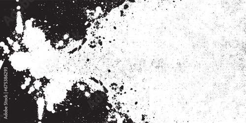 grunge Vector  black and white grunge texture. Abstract background, old concrete wall. Overlay illustration over any design to create grungy vintage effect and depth. For posters, banners,