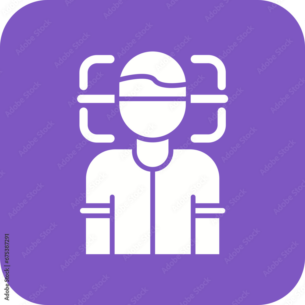 Face Scanner Line Icon Face Scanner Line Icon