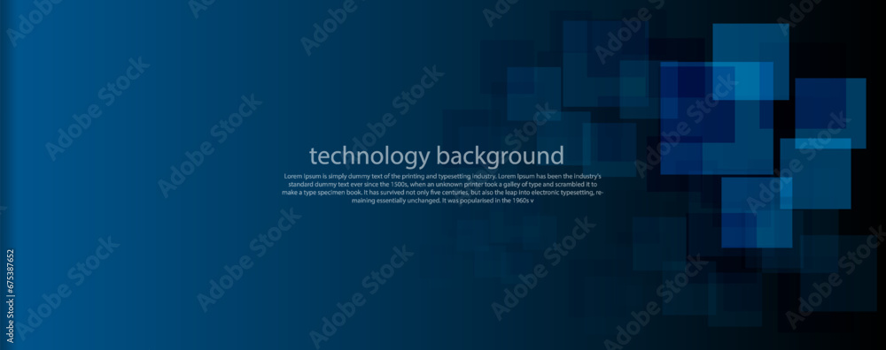 Abstract technology futuristic digital graphic concept square pattern with lighting glowing particles square elements on blue background. Vector illustration. Abstract technology futuristic digital graphic concept square pattern with lighting glowing particles square elements on blue background. Vector illustration.