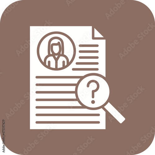 Background Check Line Icon