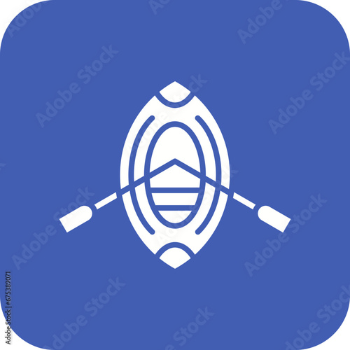 Rowing Boat Line Icon