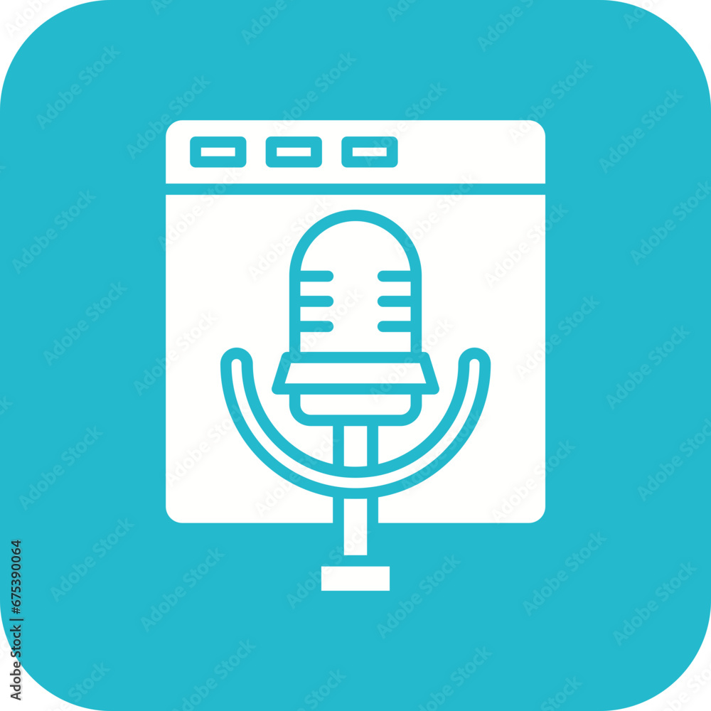 Voice Recorder Line Icon Voice Recorder Line Icon