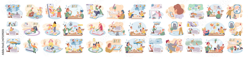 Child with tablet. Vector illustration. The use digital tablets in education promotes active learning and critical thinking skills The child with tablet concept underscores transformative power Child with tablet. Vector illustration. The use digital tablets in education promotes active learning and critical thinking skills The child with tablet concept underscores transformative power