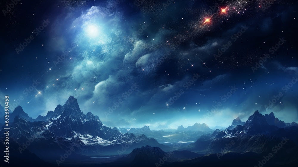 space landscape with stars phorography