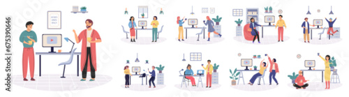 Office leisure vector illustration. Finding leisure activities in office promotes sense community and partnership among employees Engaging in recreational activities strengthens teamwork
