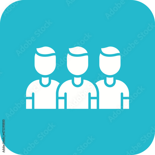 Field Hockey Team Line Icon