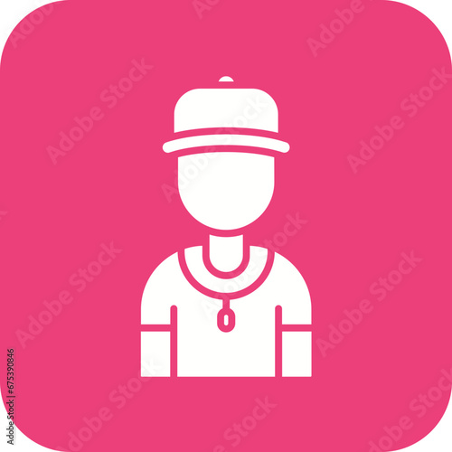 Hockey Coach Line Icon