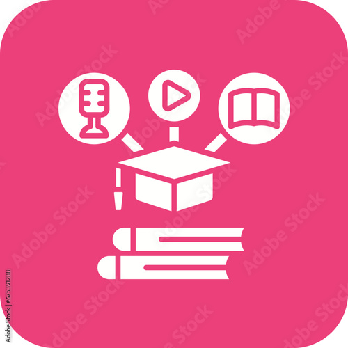 Blended Learning Line Icon