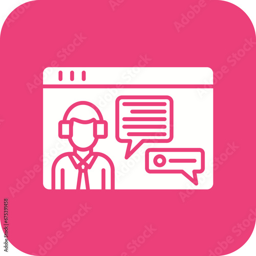 Online Counseling Line Icon