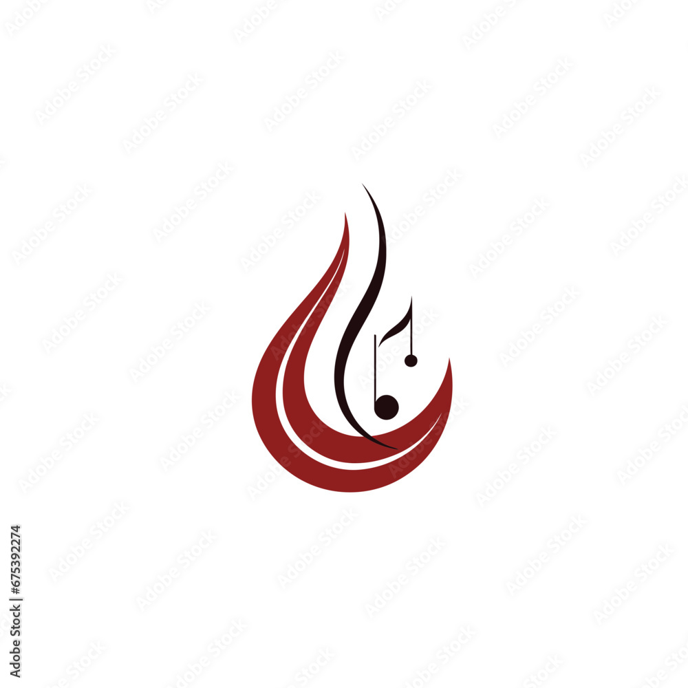 Illustration of a musical note logo Illustration of a musical note logo