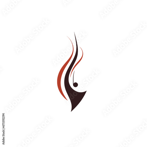 Illustration of a musical note logo