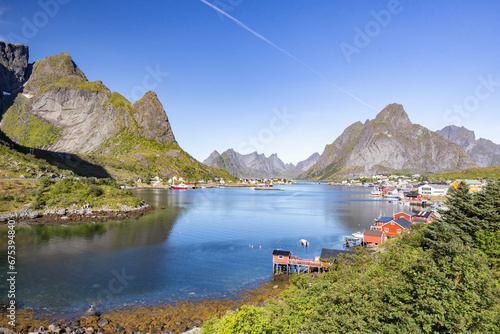 Gravdalsbukta - Reine is a settlement and fishing village in Moskenes municipality, Lofoten in Nordland. county,Norway,Europe photo