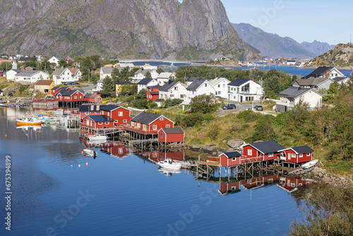 Gravdalsbukta - Reine is a settlement and fishing village in Moskenes municipality, Lofoten in Nordland. county,Norway,Europe photo