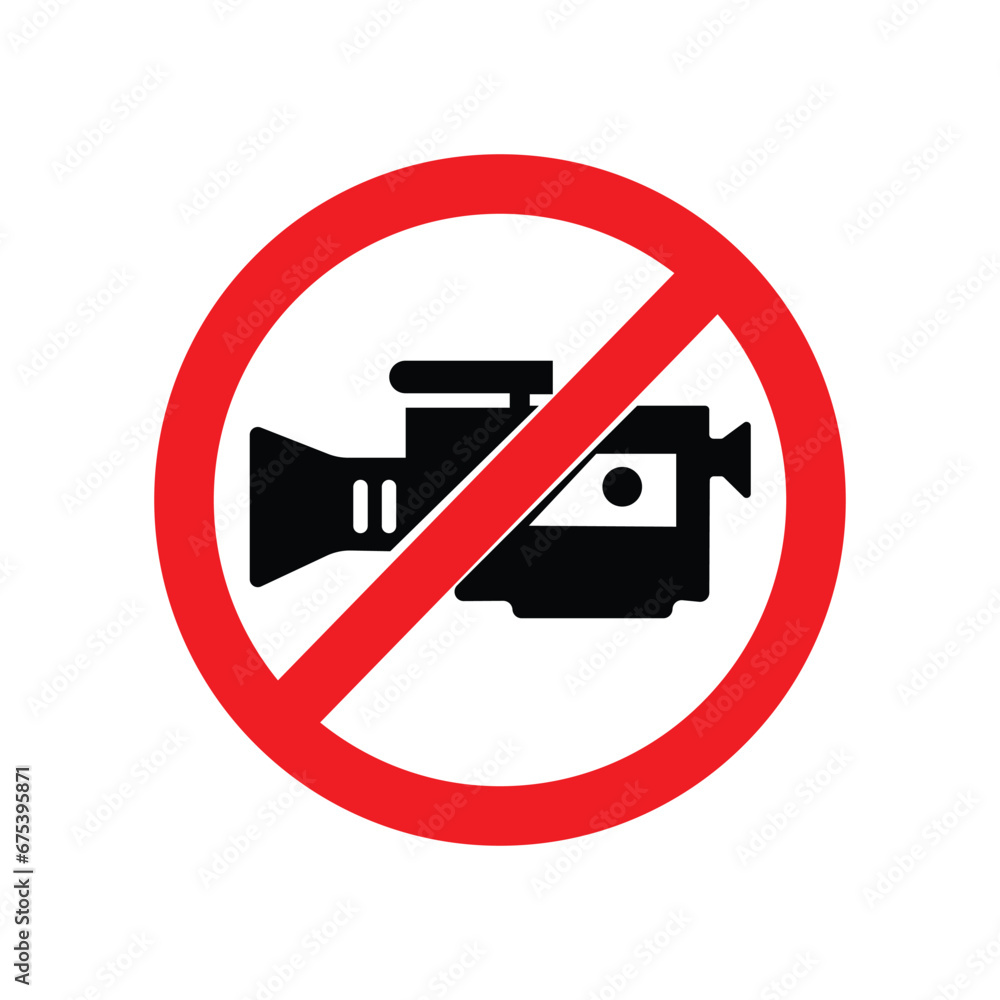 sign video recording prohibited vector sign video recording prohibited vector