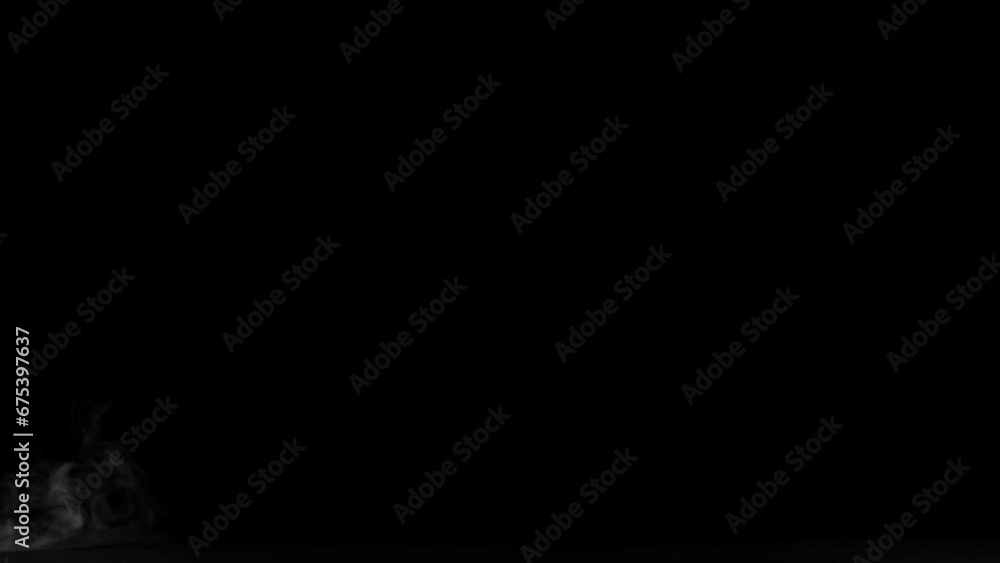 Abstract white smoke animation on a black background. Smoke, steam, explosion, fire, puff, steady vapors. Realistic smoke cloud from up and button with floating fog. Best for using in composition. Abstract white smoke animation on a black background. Smoke, steam, explosion, fire, puff, steady vapors. Realistic smoke cloud from up and button with floating fog. Best for using in composition.