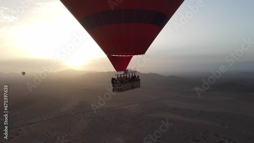 alone in the world in a hot air balloon in Morocco