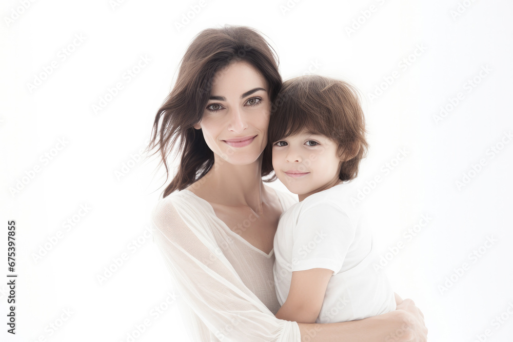 Mutter und Kind in zärtlicher Umarmung, Mother and child in a tender embrace Mutter und Kind in zärtlicher Umarmung, Mother and child in a tender embrace